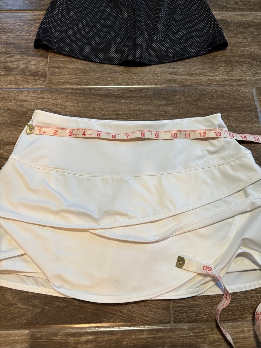 Lucky in Love White Sz S Activewear Set RUFFLED Bottom & Polka Dot Tank Tennis - Picture 8 of 10
